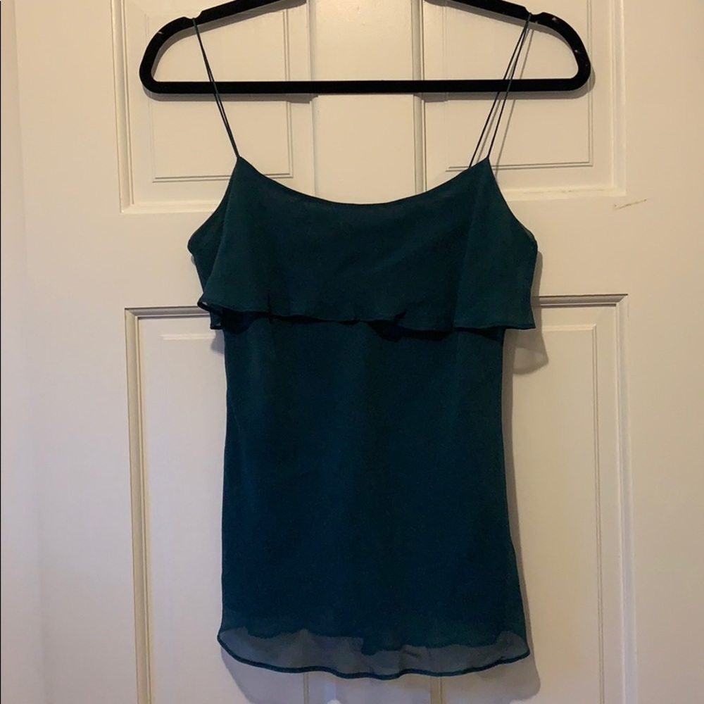 THEORY Silk spaghetti strap shirt